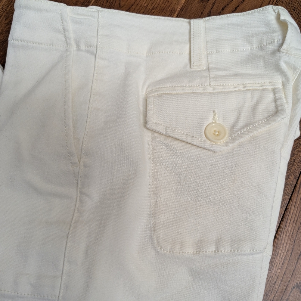 EUC Ladies Cabi White Denim Jeans Wide Straight Leg Size 2 - Picture 2 of 11